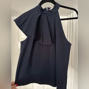 Anthropologie Navy Blouse